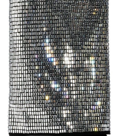 Disco ball glam Azaela Wang  Black Heeled Boots - Picture 2 of 7